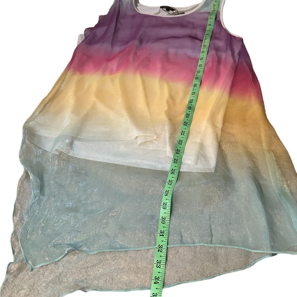 ♥️NWT RADZOLI Sheer Tunic/Dress colorful Unique Retails $60 Medium - Picture 6 of 9